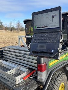 Computer used for Cone Penetration Testing.